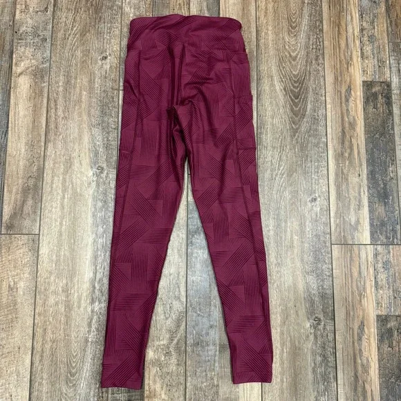 Girls With Guns Concealed Casual Burgundy Geometric CCW Holster Leggings Small - Picture 2 of 6